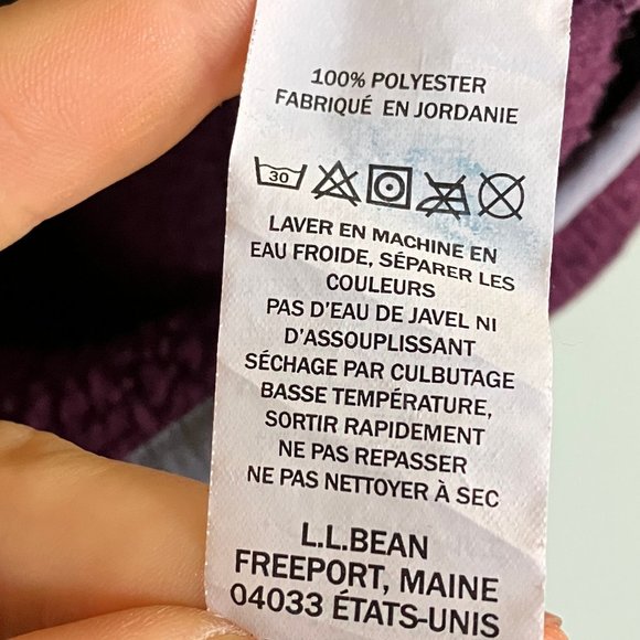 L.L bean purple sweater fleece pullover size small - Picture 4 of 6